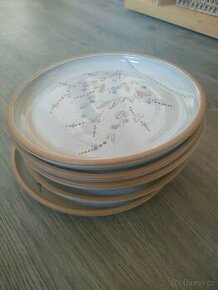 Keramické talíře plytké, průměr 25 cm 6 ks