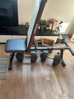 Jednoruční čínky 40kg a polohovací lavice