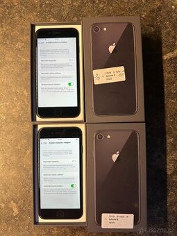 Apple iPhone 8 64GB černý + krabička, bat. 91%