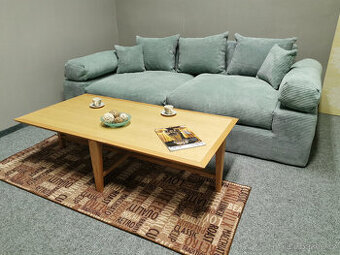 Nový válecí gauč LIONORE mentol manšestr