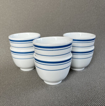 Rosenthal 6x kalíšek, mistička Modré linky 120ml
