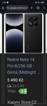 Xiaomi redmi note 14 pro 5G 256GB black