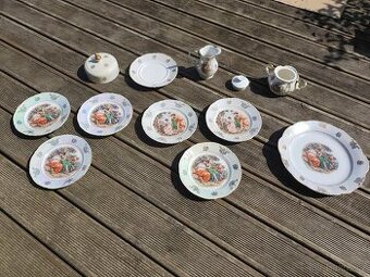 Luxusní porcelánový antický jídelní set Kahla