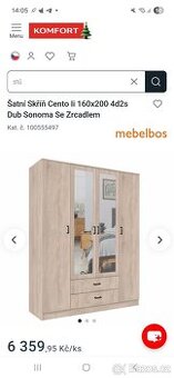 Prodám 2 skříně nové, nerozbalené