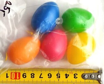 Vejce plastová bílá výška 4 cm, 2 ks 10,- Kč