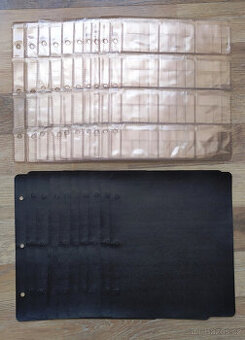 Listy do albumu na mince 19x22cm, 10 ks+10 vkladů