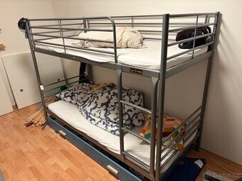 Ikea kovová palanda s matracema 200x90