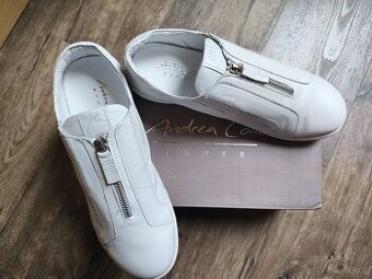 Nové celokožené bílé boty ANDREA CONTI v.40
