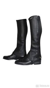 Nové Minichaps kožené KENTAUR pro slečnu, černé, na závody