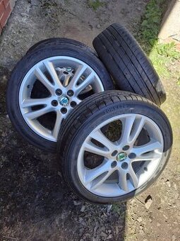 Alu kola 5x100 originál Škoda Fabia,  Rapid 215/45 R16