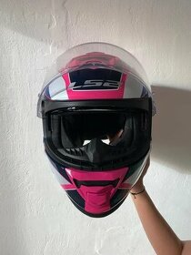 Integrální helma LS2 FF800 STORM Techy Gloss White Pink - 1