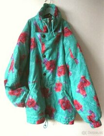 Výjimečná vintage unisex bunda z 90.let vlčí máky - 1