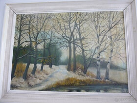 Obraz"Lesní cesta v zimě"