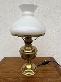 Stolní lampa sklo-zlata 2