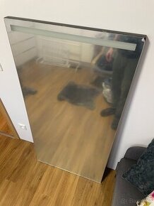Zrcadlo do koupelny 140x70, LED, černý rám