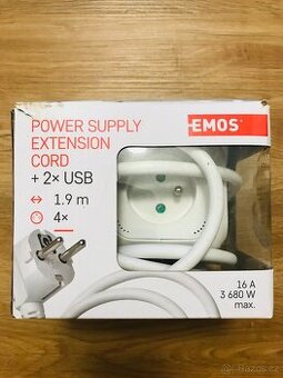 Prodlužovací kabel - kostka 1,9 m EMOS P04119U