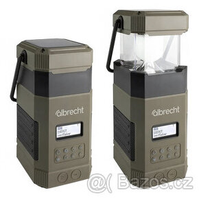 Outdoor camping rádio s LED, FM+DAB+, BT, solár