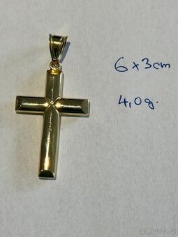 Zlatý kříž 4,0 g 6x3 cm