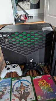 Xbox Series X + Originální příslušenství + 2 ovladače + hry