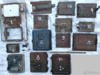 prodám různá stará kamnová dvířka, litinová kamínka bubínek,