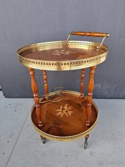 Italský intarzovaný servírovací stolek