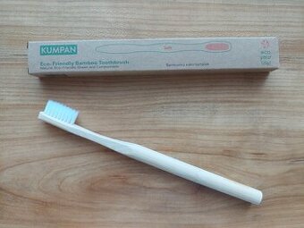 Nový bambusový kartáček - bílý soft, bambus, eko bio produkt