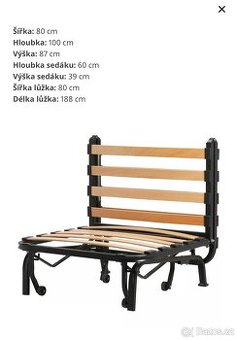 IKEA rozkladácí křeslo Lycksele
