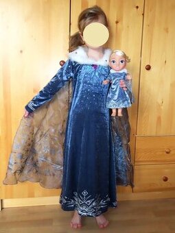 Třpytivé hřejivé dlouhéé šaty Elsa Ledové Království