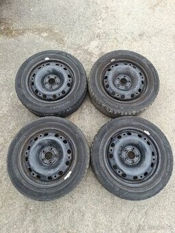 Prodám sadu plechových kol 15" včetně pneumatik 195/55/r15