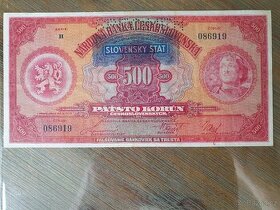 Bankovka 500 Sk 1929 (přetisk 1939) - 1