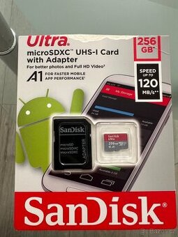 SanDisk MicroSDXC karta 256GB Ultra + adaptér