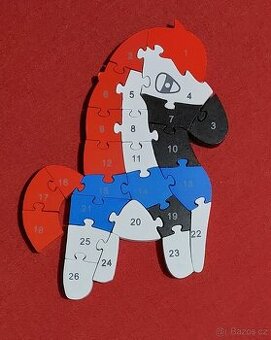 Dětské dřevěné puzzle - koník