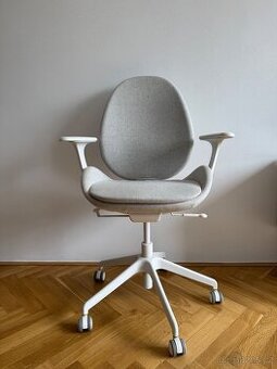 Kancelářská židle s područkami, Gunnared béžová/bílá, IKEA