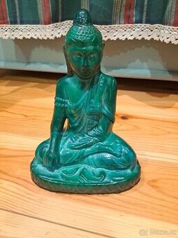 Malachitové sklo Budha