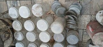 Retro zavařovačky ,skleněná víčka