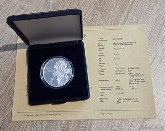 Stříbrná mince 200kč otevření Obecního domu v Praze Proof