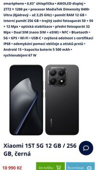 Xiaomi 15T 5G 12GB/256GB černý