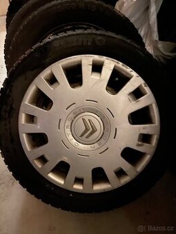 Plechové disky 15” 4x108 a zimní pneu 185/60/R15