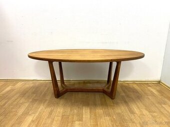 Retro stolek oválný 60. léta Dřevotvar - 1