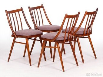 4x jídelní židle MIER, socialismus 1965.
