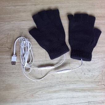 Rukavice bezprstové vyhřívané USB