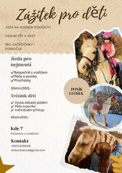 Pronájem /ježdění na poníčkovi