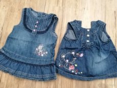 Dětské riflové šaty, vel. 0-3 měsíce - 1