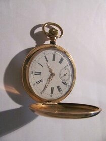 Zlaté starodávné hodinky,Monard Geneve,Rubis 17 - 1