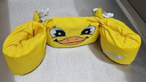 Plaváček, vesta do vody, rukávky - žlutá Duck girl