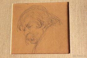 Hanuš Schwaiger: kresba hlavy muže - 1