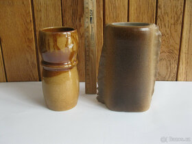 Retro keramika,džbány na pivo, vhodná na chalupu,váza modrá - 1