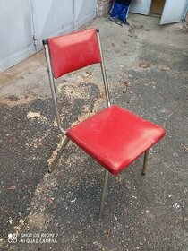 Židle chrom červená