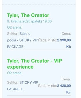 Tyler the Creator - Sticky VIP ticket