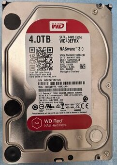 WD Red 4TB 5,4K 64MB SATA III 3,5'' WD40EFRX